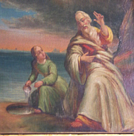 Augustinus,Altarbild in Sizun, Bretagne (*354 + 430)