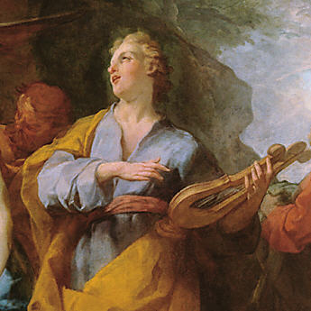 Orphea percussis sociantem carmina nervis.