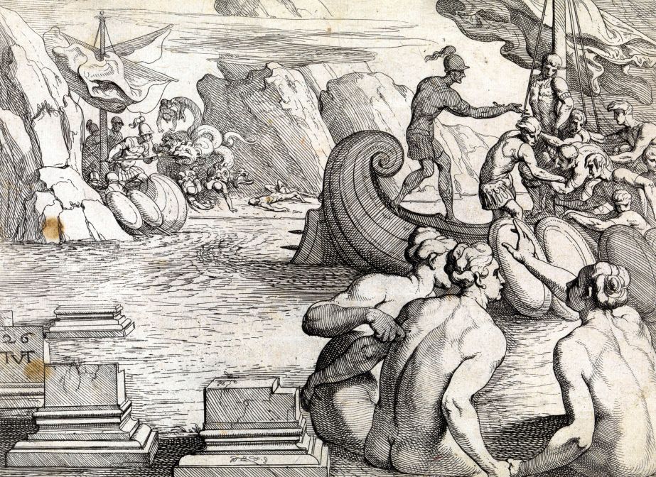 relinquit Sirenum scopulos. 