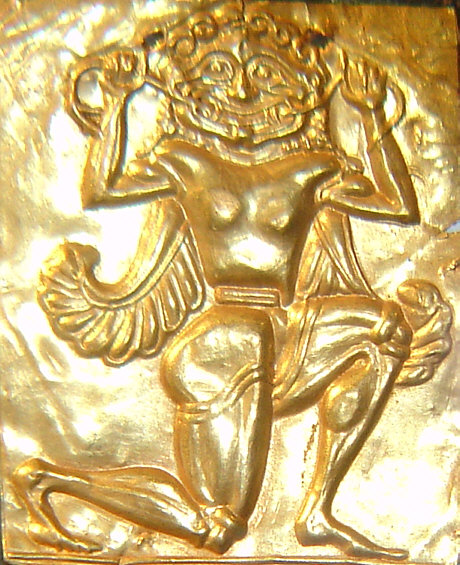 inponit Phorcynidos ora Medusae. 