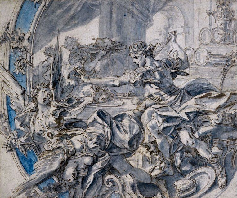  Thracius ingenti mensas clamore repellit 