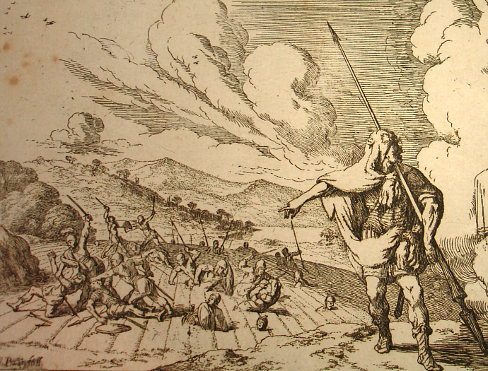 silicem iaculatus in hostes 