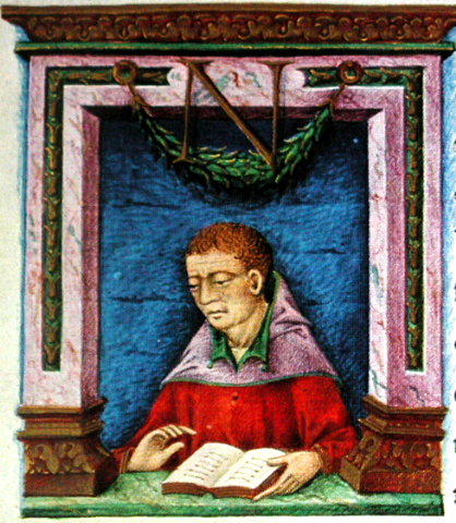 Tacitus, Miniatur, Neapel um 1485, Wien hist. Museum