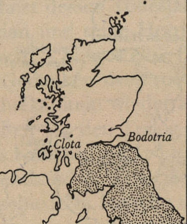 bearbeitete Karte aus Tacitus,
De vita et moribus Iulii Agricolae - Aschendorff 1992